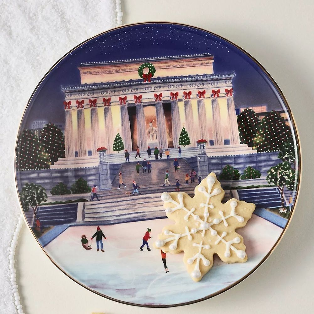❤️Anthropologie Holiday in the City Washington DC Dessert Plate - NIB 2025